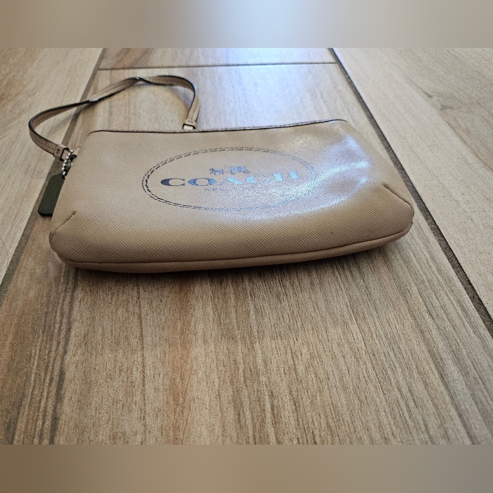 Coach Tan Wristlet with Logo - Picture 5 of 14